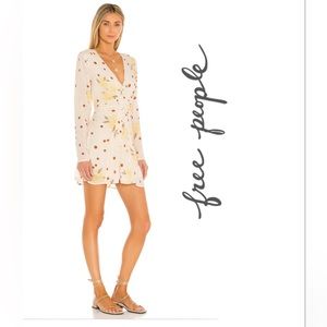 NWT Free People Date Night Mini Dress in Sunshine Combo size small